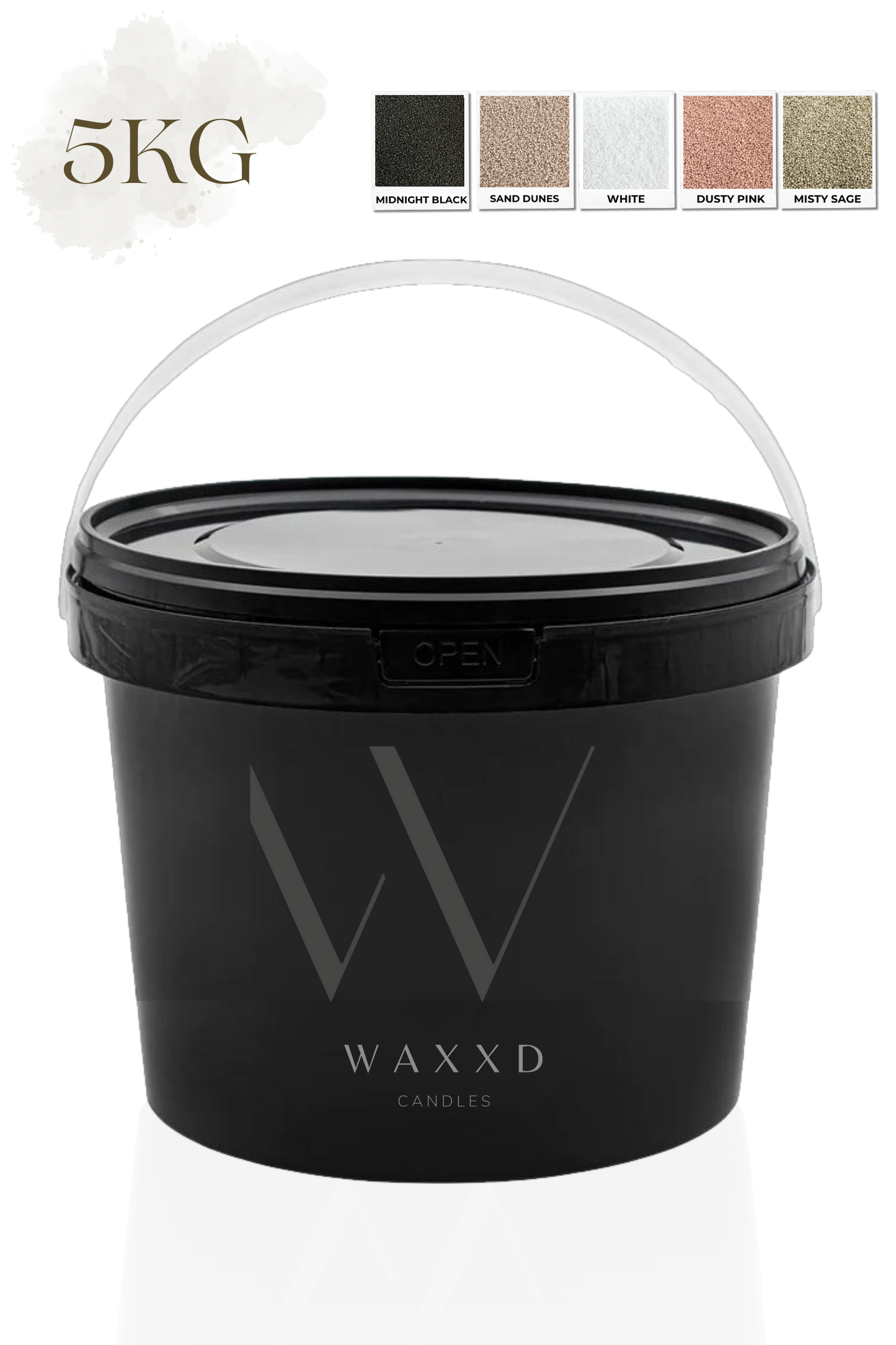 5kg | Premium Pearled Candle + Wicks | Various Colours