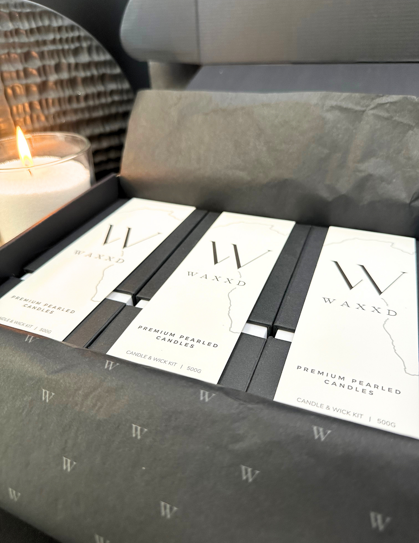 Trio | 3x 500g | Pearled Candle Kit Combo