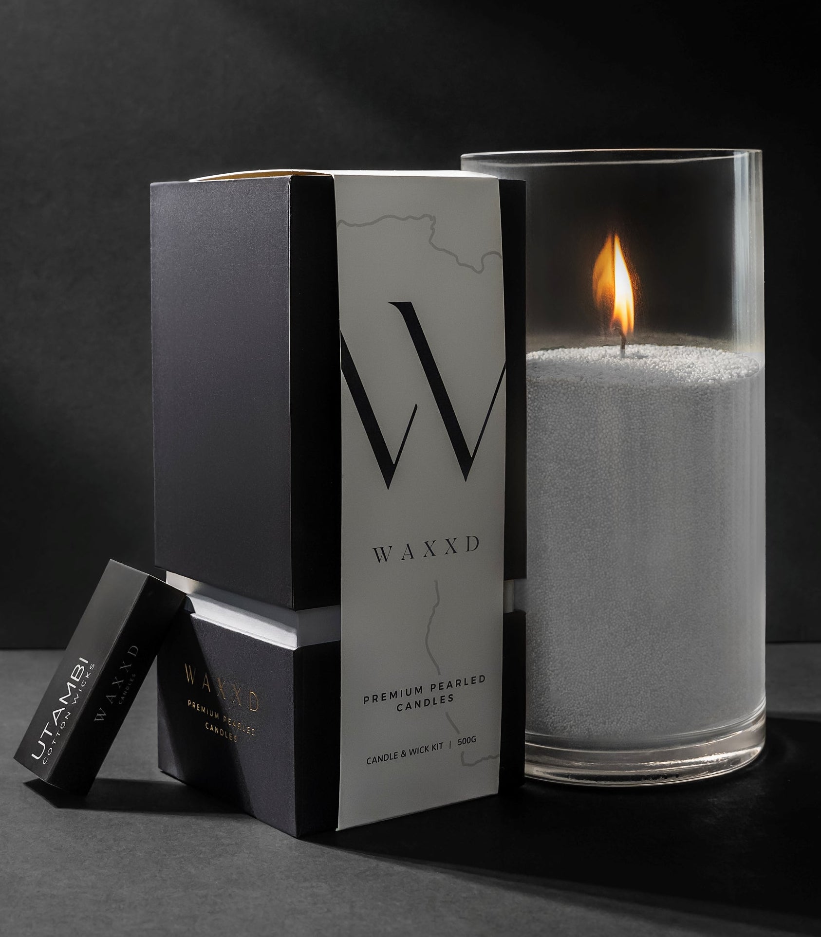 500g Box | Pearled Candles + 30 Wicks