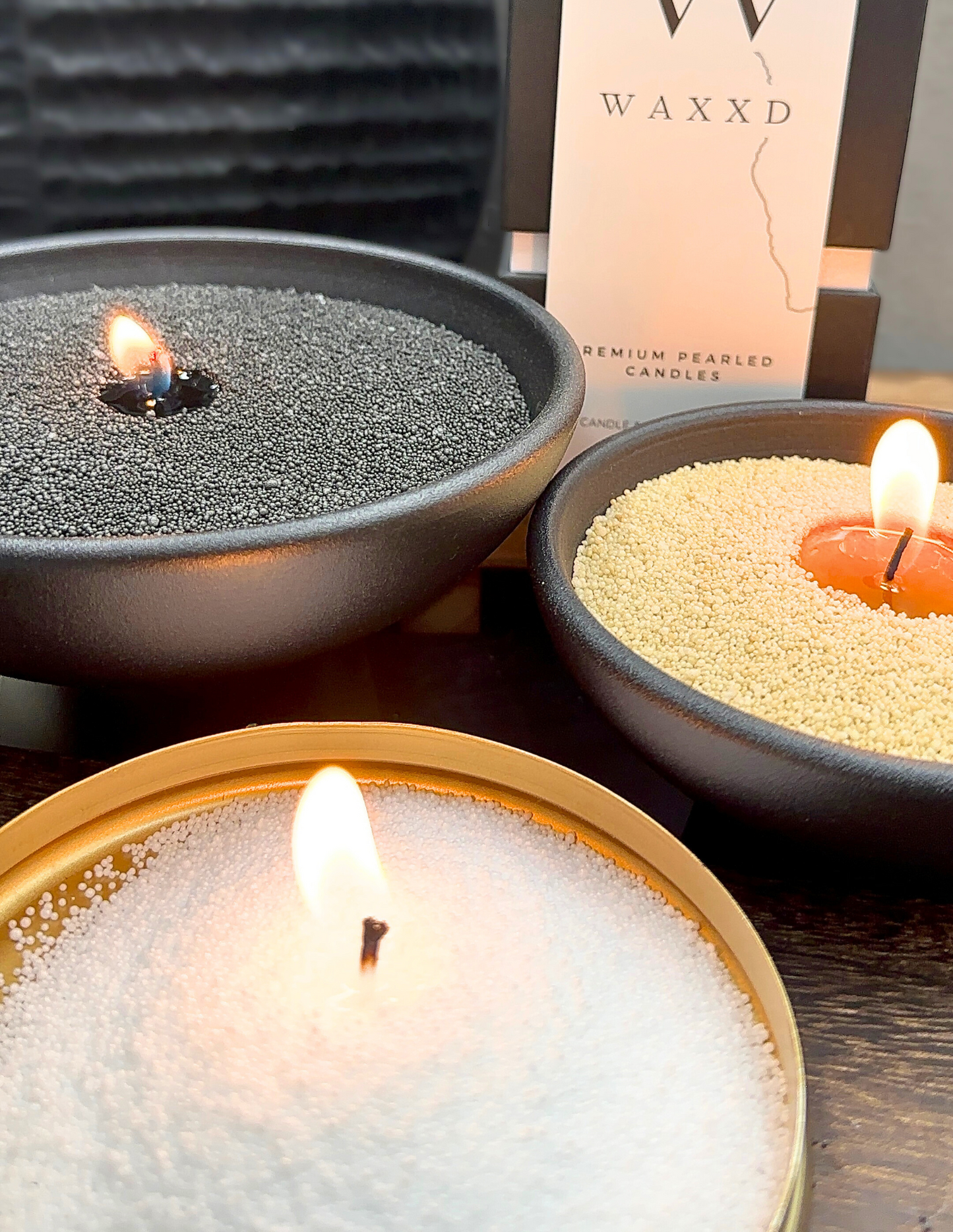 1kg | Premium Pearled Candle + Wicks | Various Colours