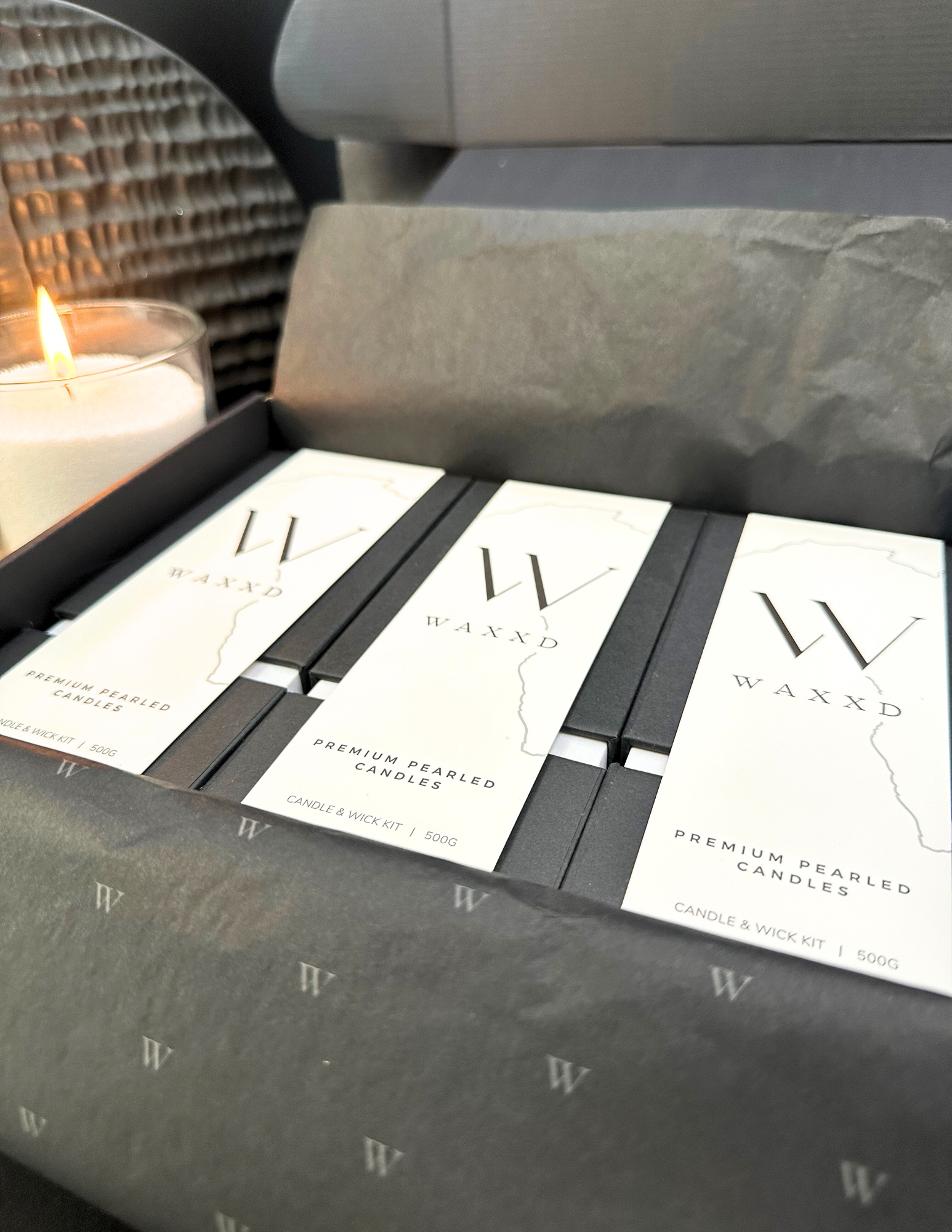 Trio | 3x 500g Box | Pearled Candle Combo