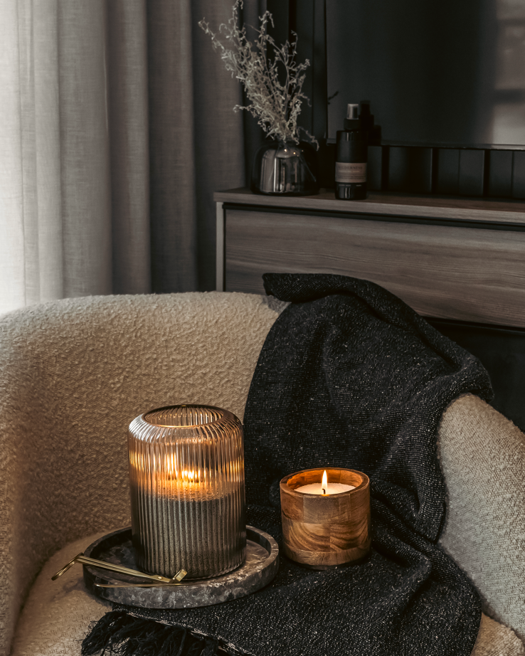 SYDNEY | Glass Ribbed Cylinder